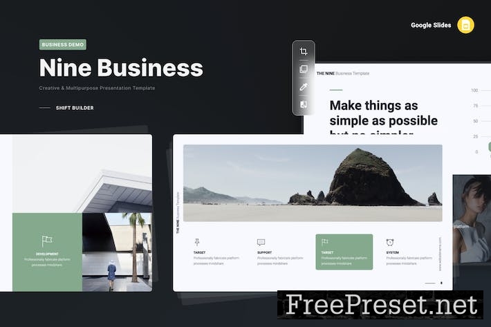 THE NINE Business Template (Google Slides) YYVZKUV