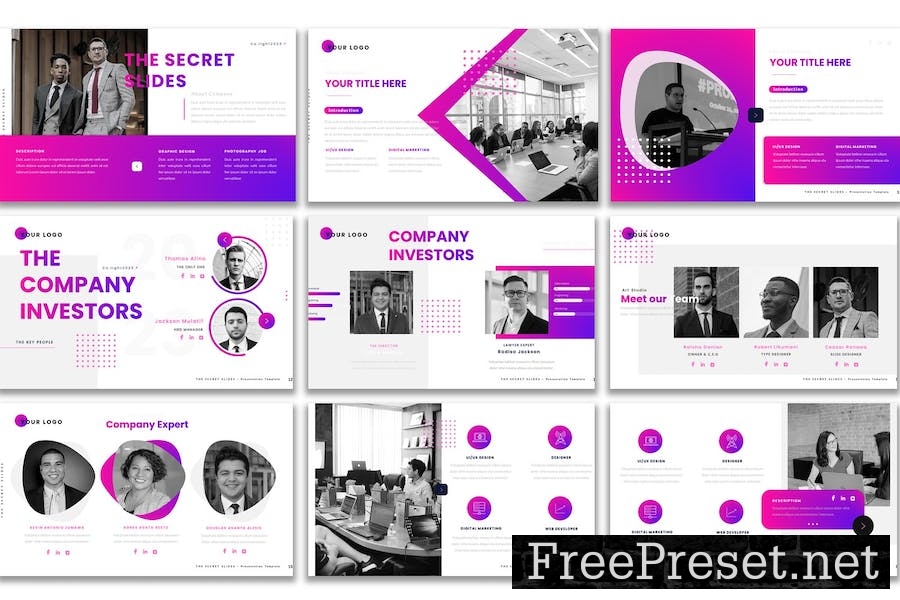 The Secret Slides Modern Presentation Template C84CHXC