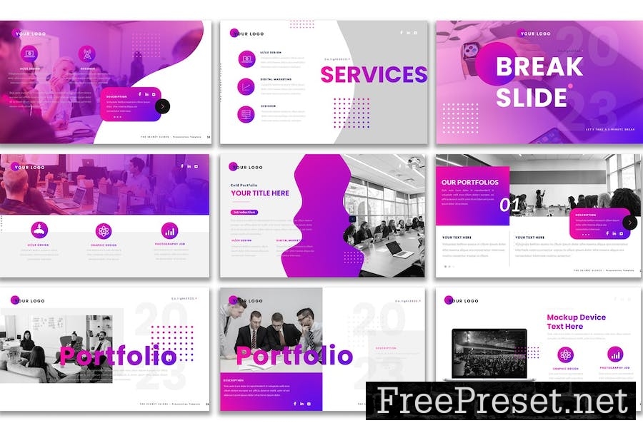 The Secret Slides Modern Presentation Template C84CHXC