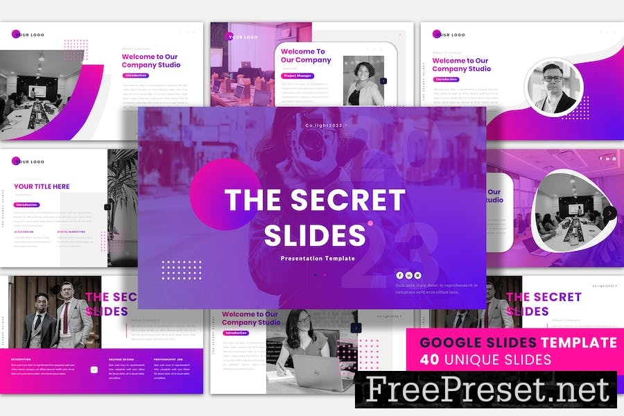 The Secret Slides Modern Presentation Template C84CHXC