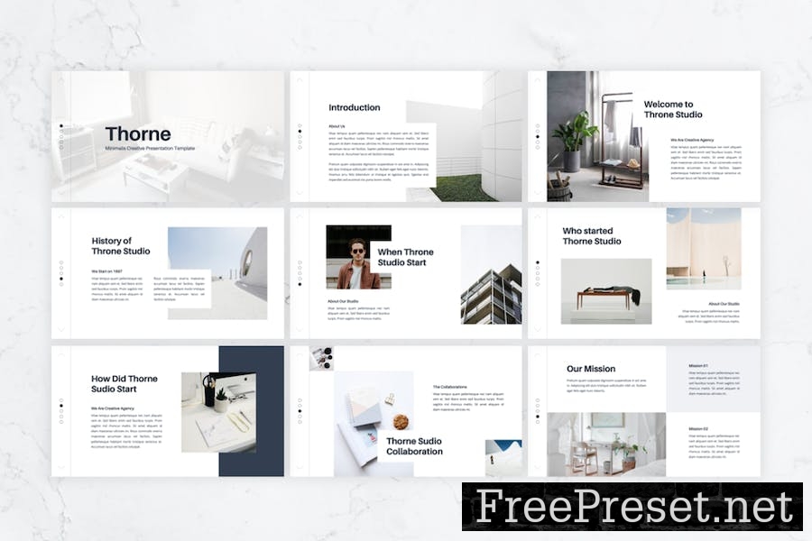 Thorne – Minimal Google Slides Template GCL95AV