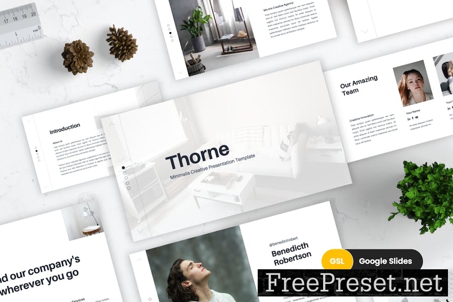 Thorne – Minimal Google Slides Template GCL95AV