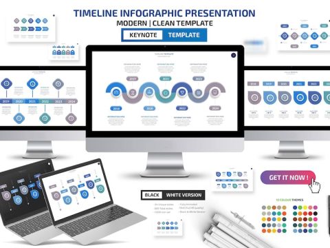 Timeline Keynote Templates R6MR3LP