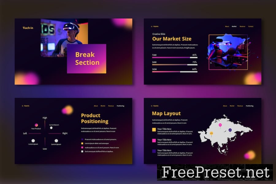 TIUCH-IN Keynote Pitch Deck Presentation Template TKA9Z7J