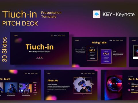 TIUCH-IN Keynote Pitch Deck Presentation Template TKA9Z7J