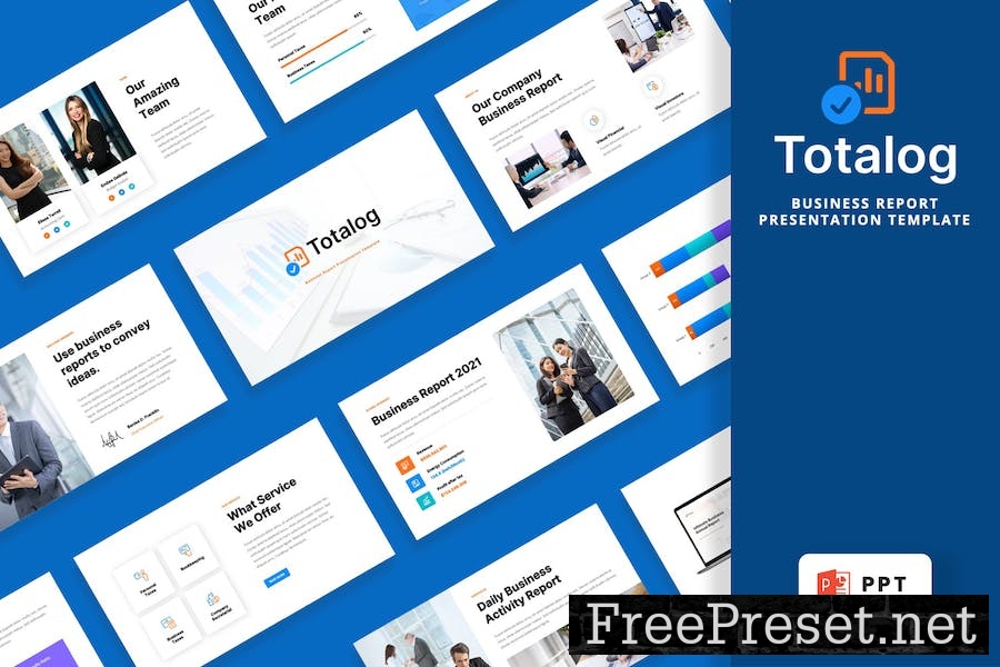 Totalog - Business Report Powerpoint Template 6JBUKZM