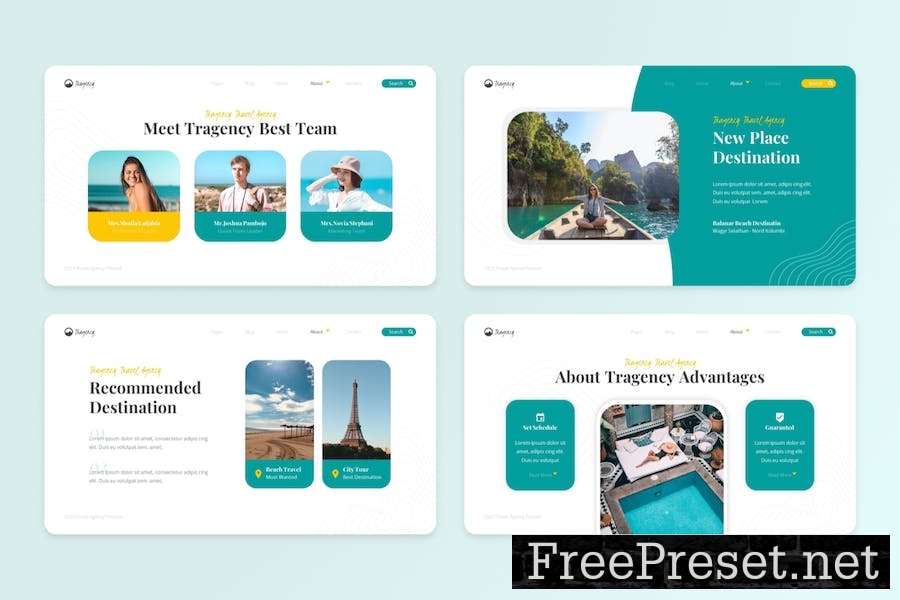 Tragency - Travel Agency Google Slides template DXVSCMS