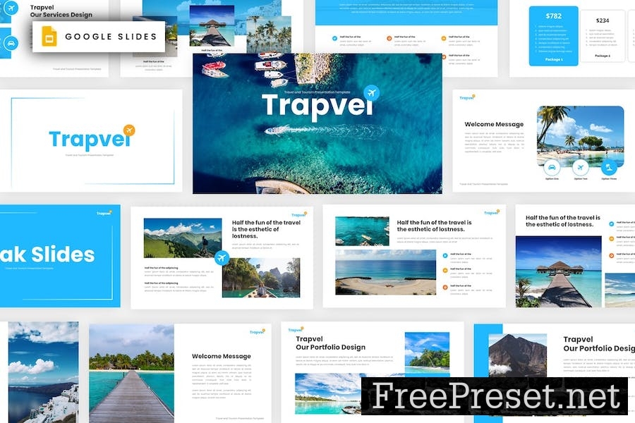 Trapve Travel And Tourism Google Slides Template HHGPVY7