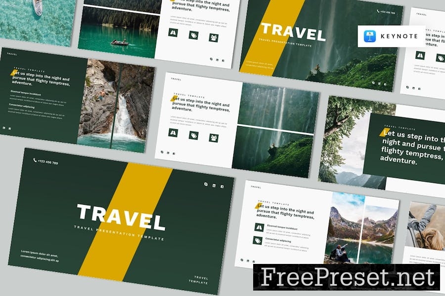 Travel - Traveling & Adventure Keynote Template 2J2EAPC