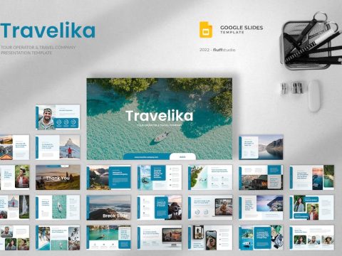 Travelika - Tour and Travel Google Slides Template KPGUCQ9