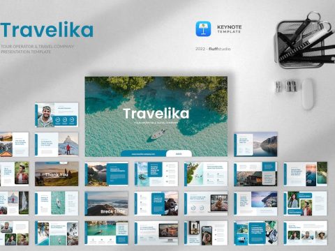 Travelika - Tour and Travel Keynote Template MY4CYFW