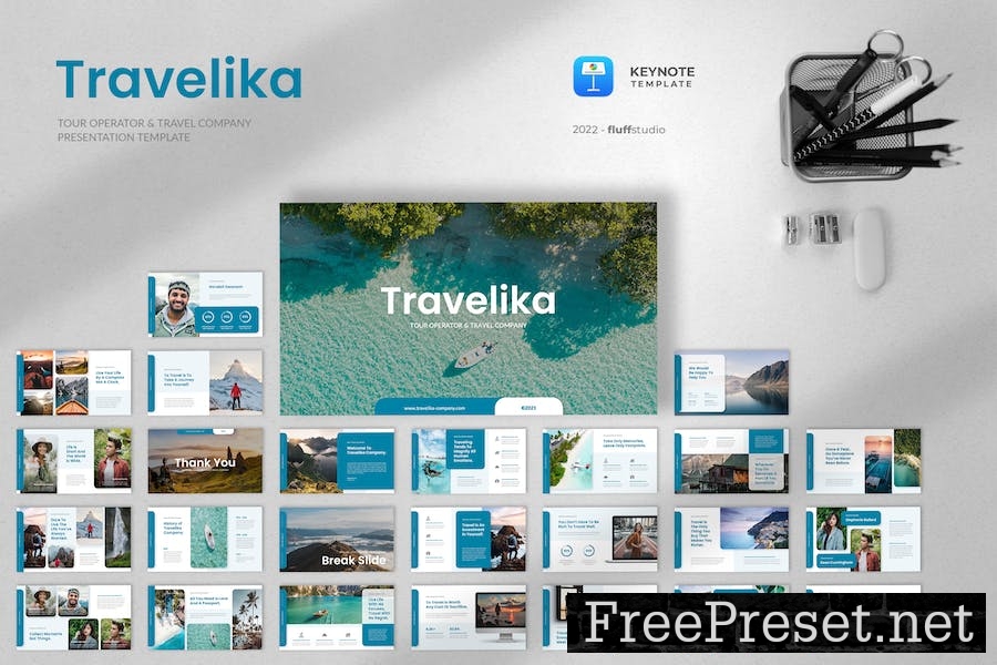 Travelika - Tour and Travel Keynote Template MY4CYFW