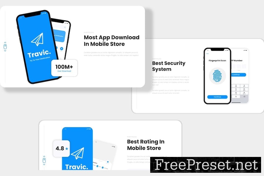 Travic - Travel Agency Mobile App Keynote Template 862WQ6K