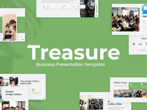 Treasure Green Professional Business Keynote QDHMCGZ