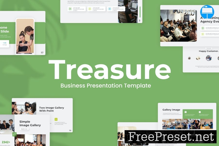 Treasure Green Professional Business Keynote QDHMCGZ