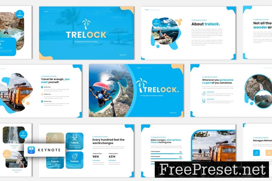 Trelock - Traveling & Adventure Keynote Template 4N6LL3D