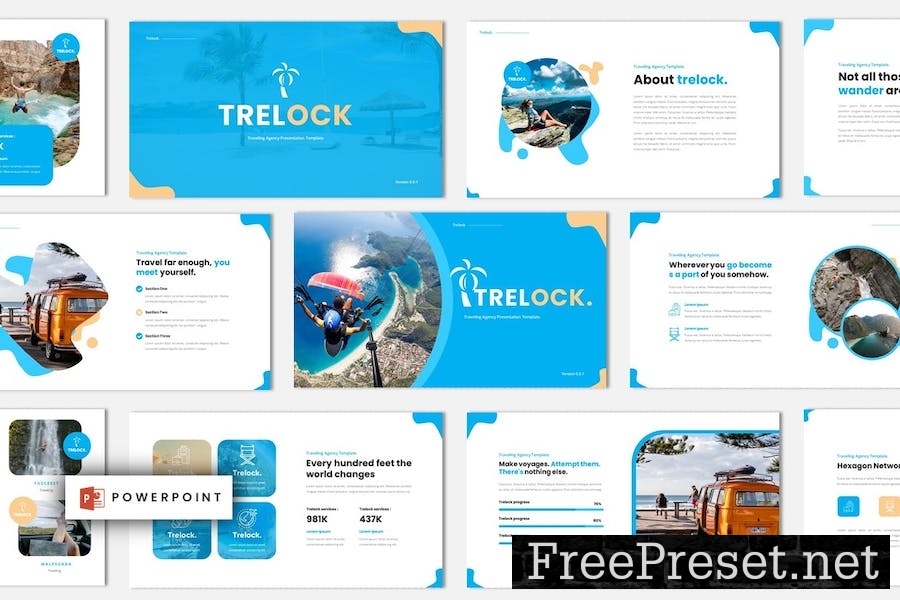 Trelock Traveling & Adventure Powerpoint Template VEUJVZW