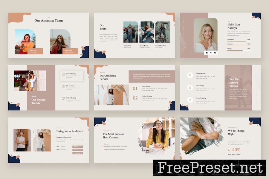 TRENDA - Influencer & Creator Powerpoint Template YUF8FTK