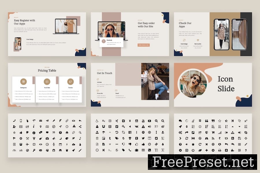 TRENDA - Influencer & Creator Powerpoint Template YUF8FTK