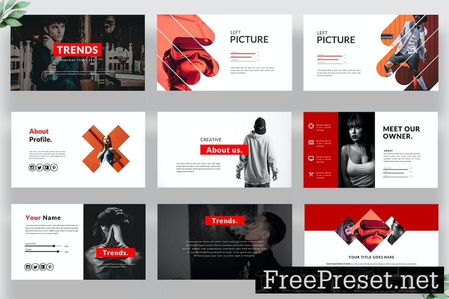 Trends Creative Powerpoint Template 7X5JQ7S