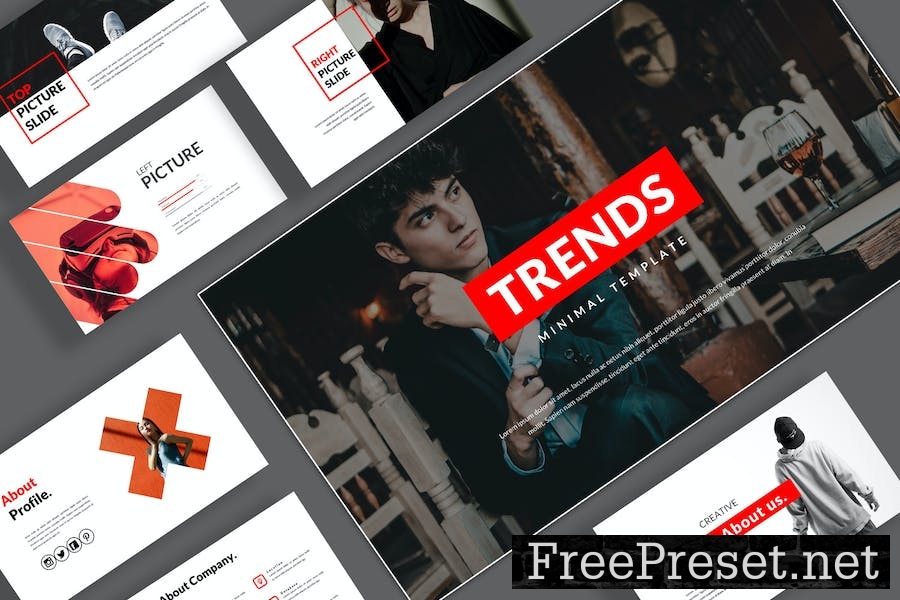 Trends Creative Powerpoint Template 7X5JQ7S