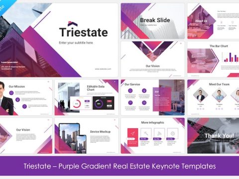 Triestate - Purple Gradient Real Estate Keynote