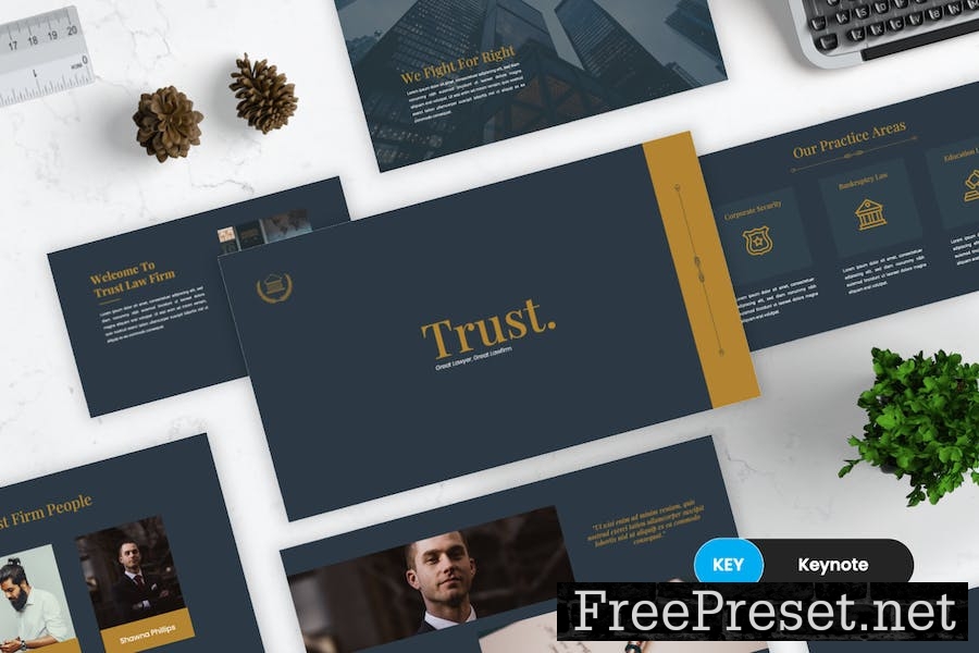 Trust - Lawyer Keynote Template 3786C9S