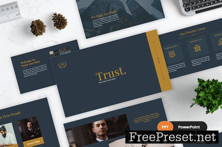 Trust - Lawyer PowerPoint Template M72JJ7A