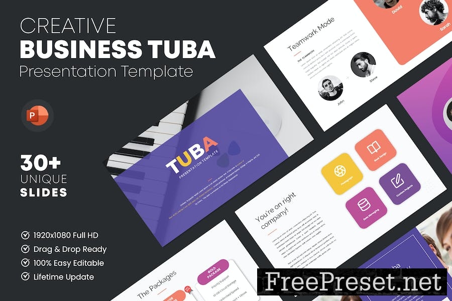 Tuba - PowerPoint Template 8VKPNMF