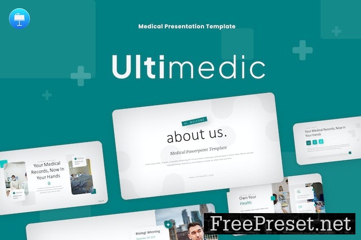 Ultimedic Blue Modern Medical Keynote VUX3E4E