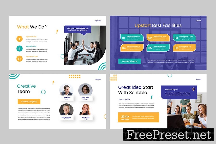 UPSTART - Business Modern Keynote Template LQVG6JJ
