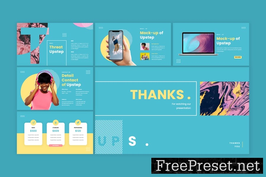 Upstep - Creative Google Slides Template GUTWC4S