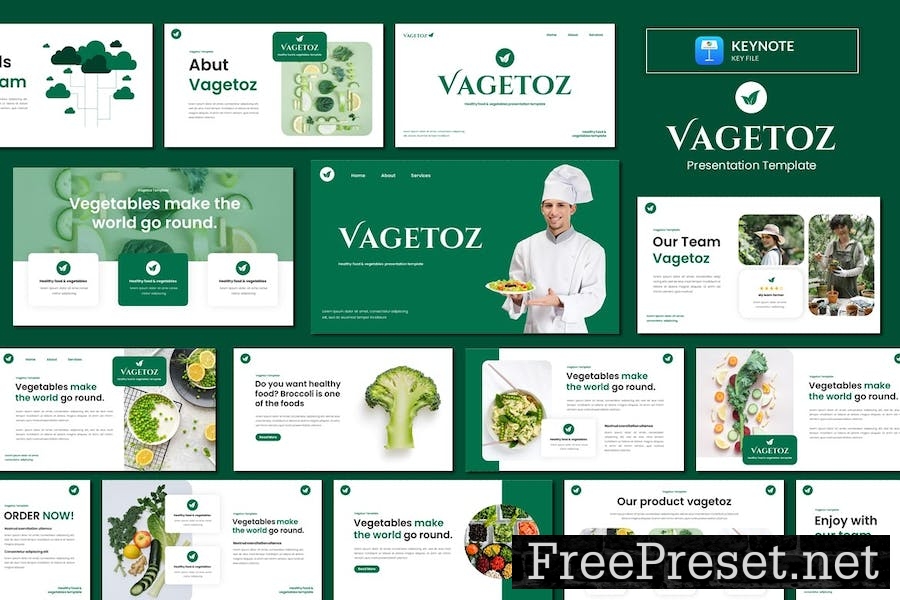 Vagetoz - Healthy food & vegetables Keynote HR5EK8T