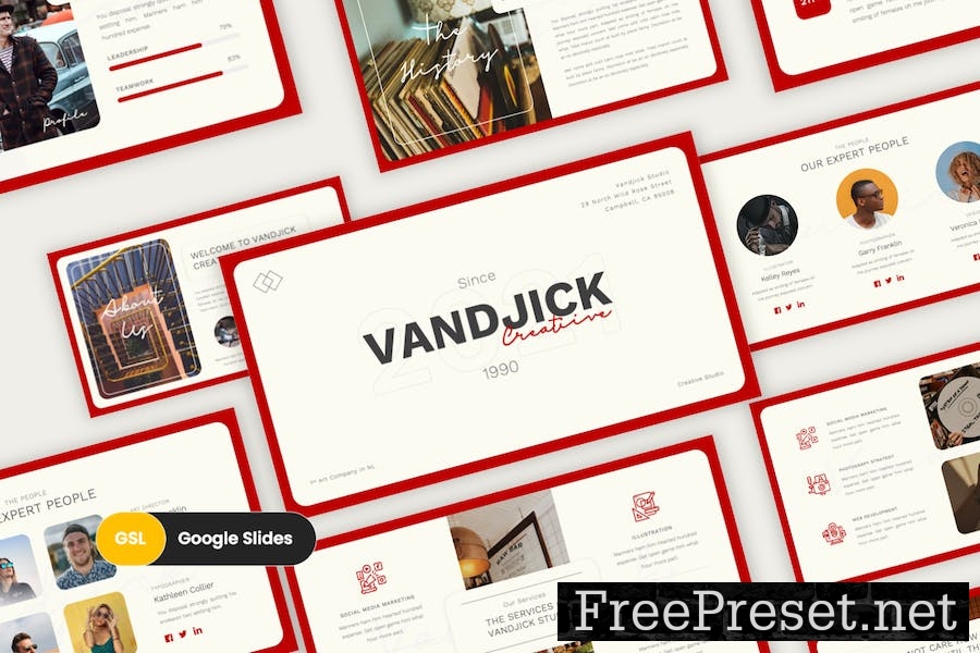 Vandjick - Creative Business Google Slides Templat D4GJKTM