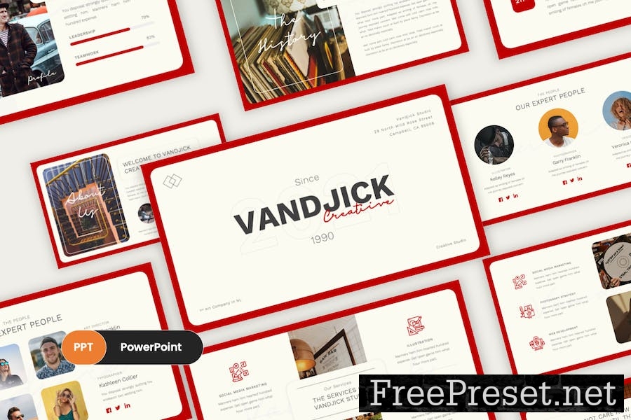 Vandjick - Creative Business PowerPoint Template RASVQCW