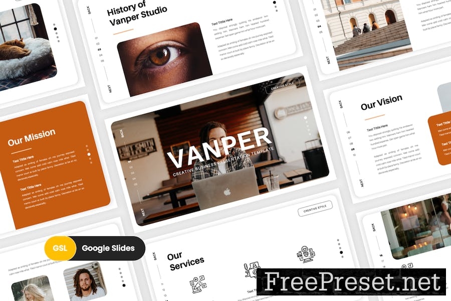 Vanper - Creative Google Slides Template Y7JPSRH