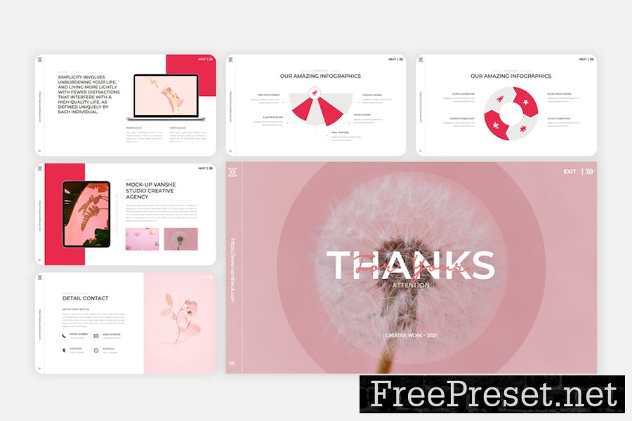 Vanshe - Minimal Pastel Google Slides Template 92TPN7E