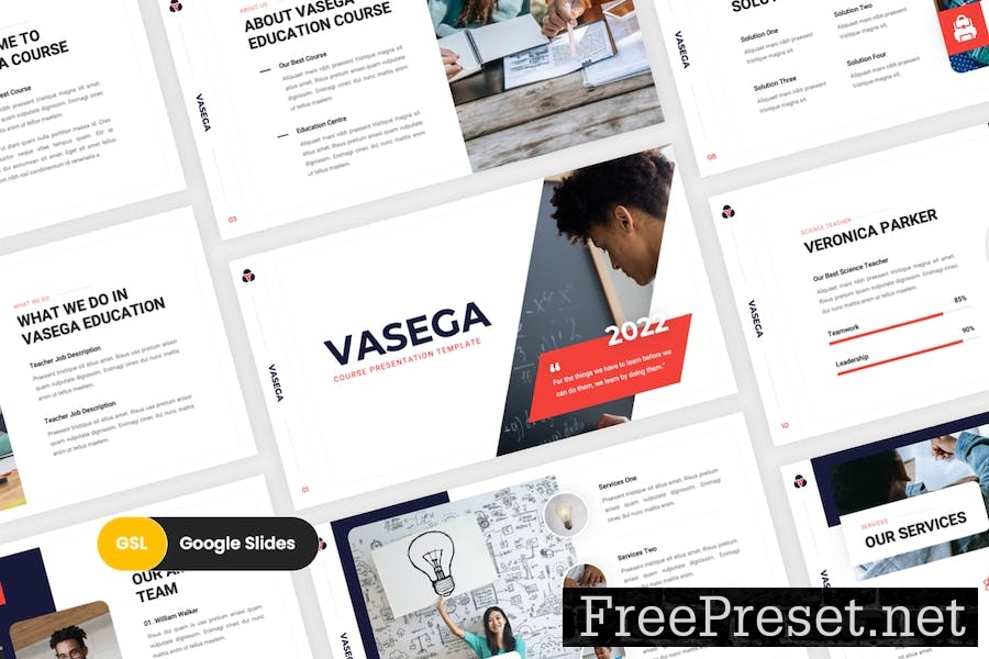 Vasega - Education & Course Google Slides Template QCKNE5A