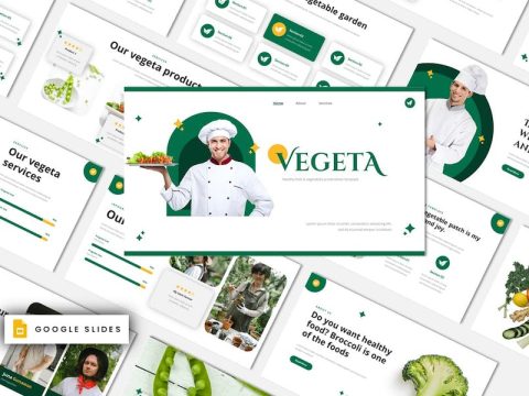 VEGETA- Healthy Food Google Slides Template 85BUS94