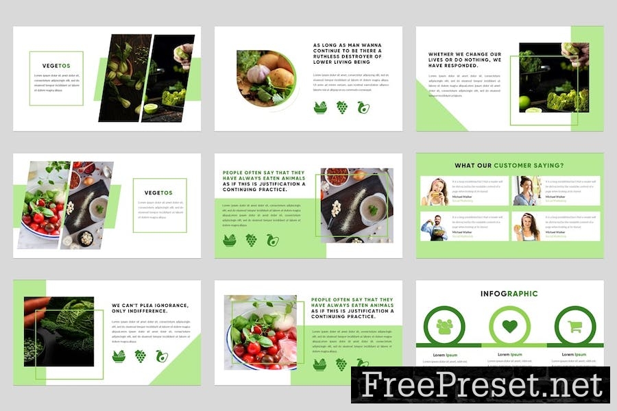 Vegetoz - Healthy Food Keynote Template 4KDTMPP