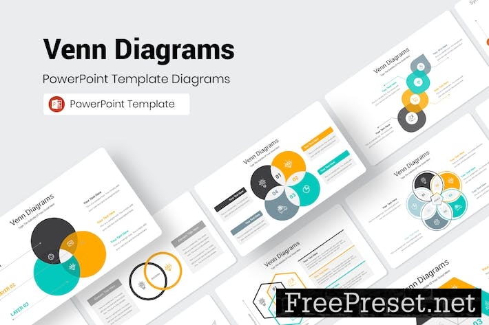 Venn Diagrams PowerPoint Presentation Template CLDBZ8M