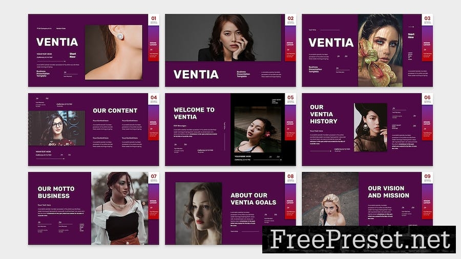 Ventia Business Presentation Google Slide Template R3BMQVA