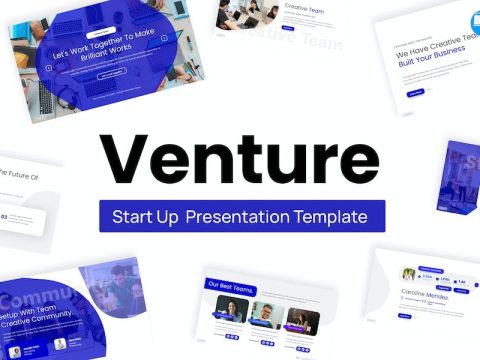 Venture Blue Modern Startup Keynote UVXZYFF