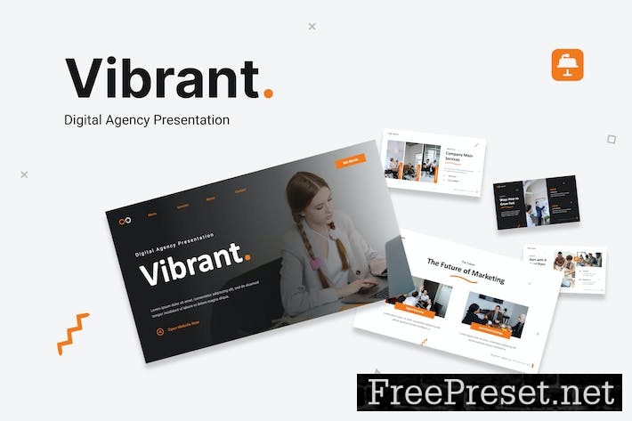 Vibrant - Digital Agency Presentation Keynote VC5KESN