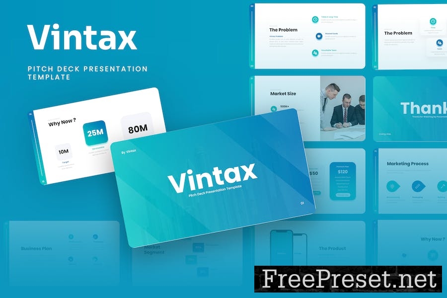 Vintax - Multipurpose Pitch Deck Google Slides