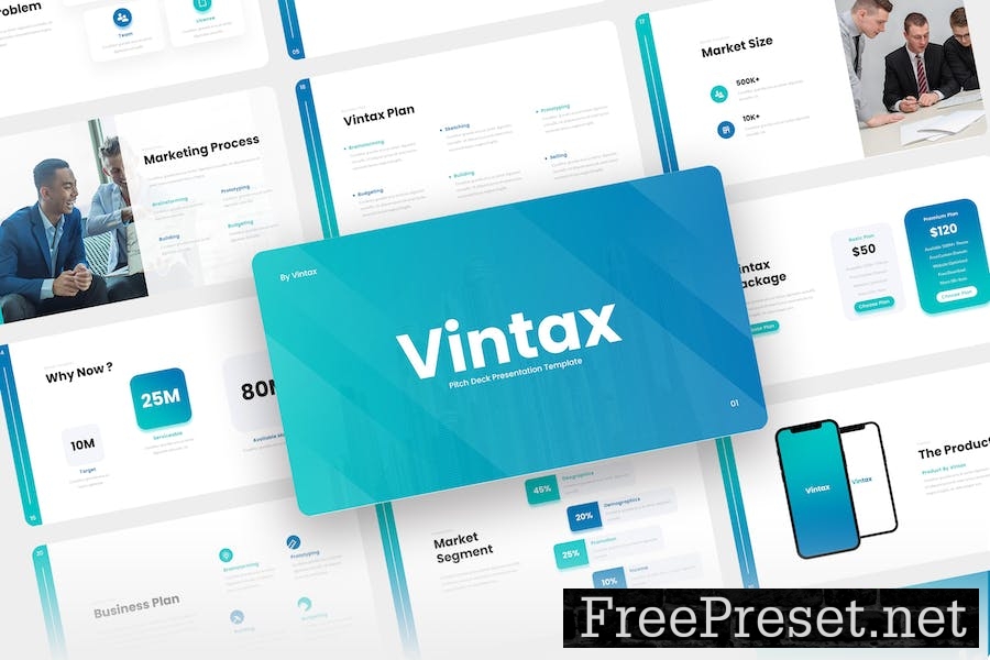 Vintax - Multipurpose Pitch Deck Keynote Template GV27PEV