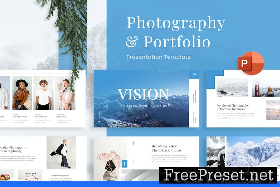 Vision – Photography & Portfolio PPT Template 9AC2MM5