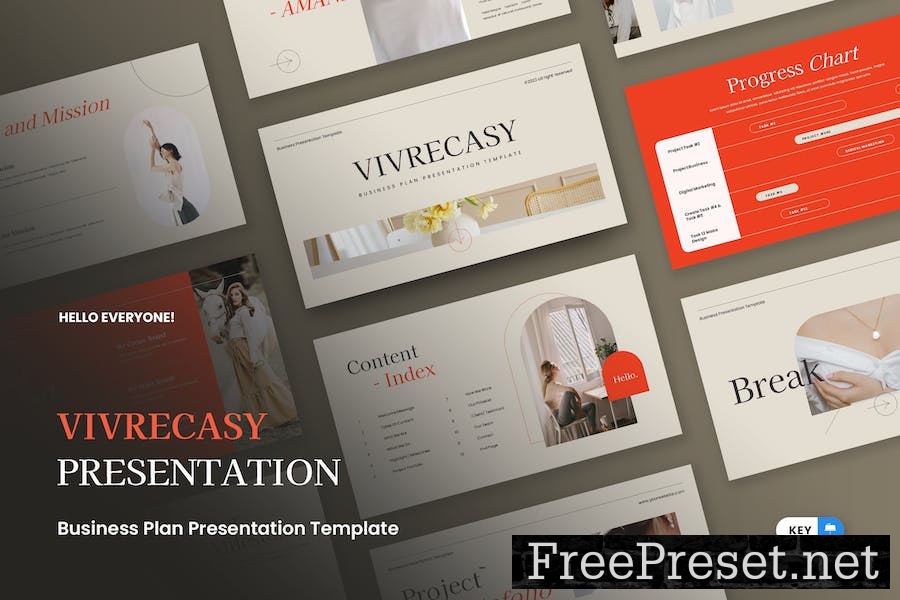 Vivrecasy - Business Plan Keynote Template BPMJLST