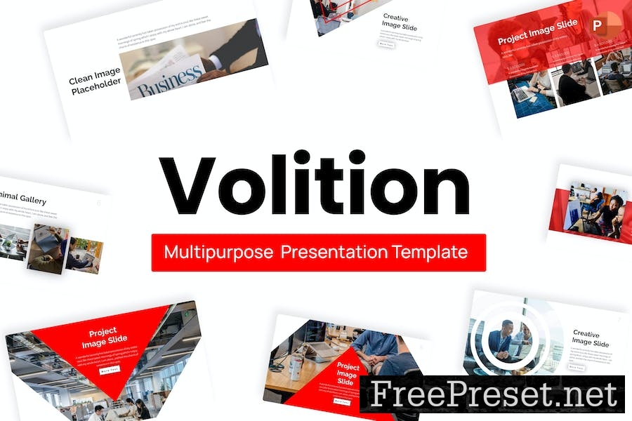 Volition Red Modern Multipurpose PowerPoint U3QNYCS