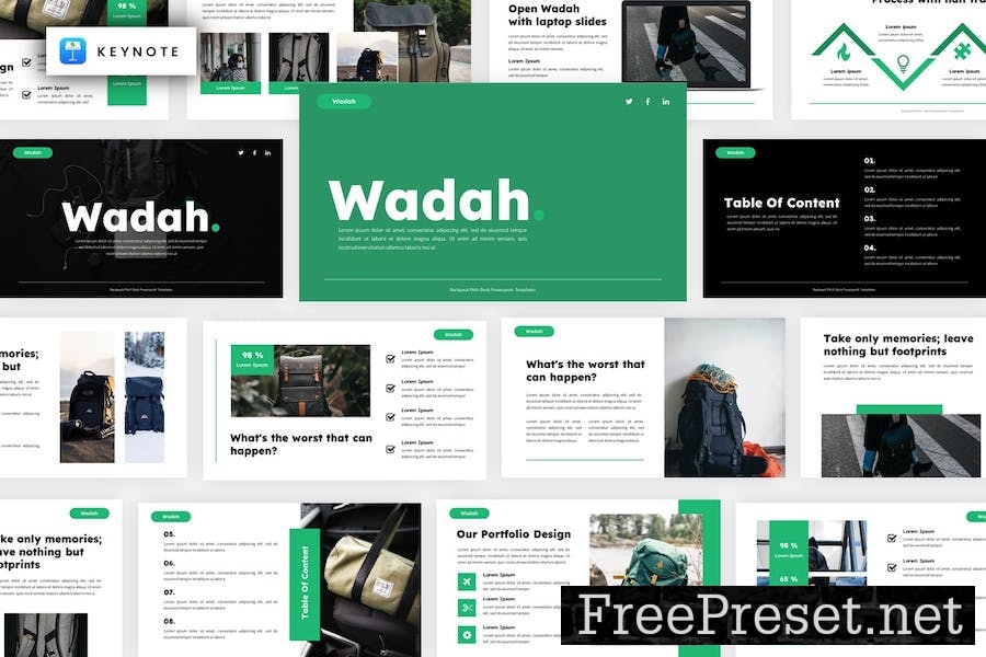 Wadah - Backpack Keynote Template P8CJN8Q